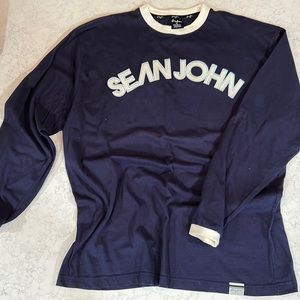 Men’s Sean John Blue Long Sleeve Shirt Size L
